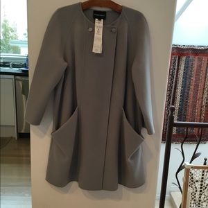 Vintage Emporio Armani Gray Wool and Cashmere Coat